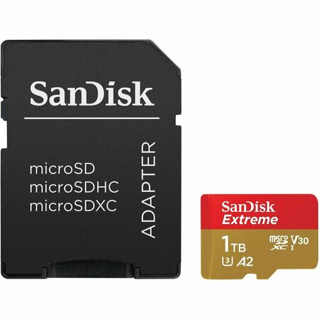 WDT 1 TB Extreme Class 3-UHS-I U3 V30 microSDXC SanDisk Card SDSQXAV-1T00-AN6MA